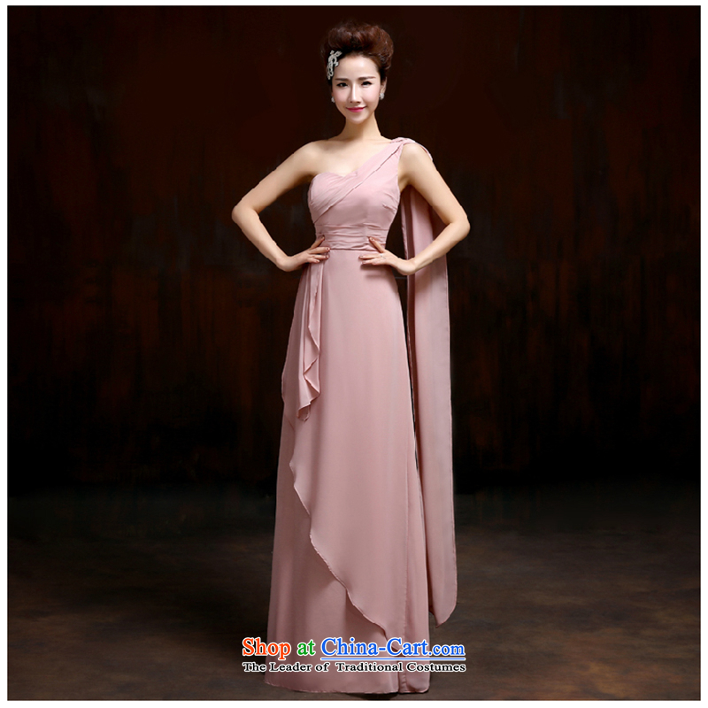 The first white into about bride bows services spring and summer shoulders will evening banquet evening dresses bridesmaid dress Korean Sisters skirt longCS