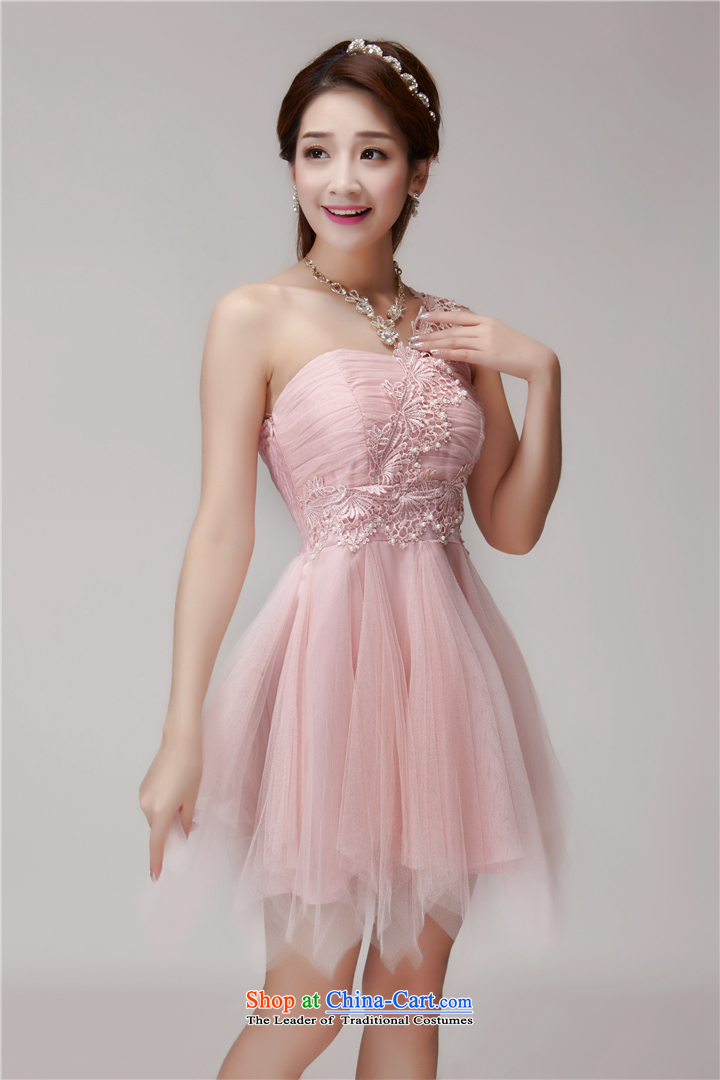 The United Yi Hyun new staple Pearl 2015 bridesmaid sister skirt short of services and banquet dinner dress small chest dress summer  L9248 apricot S picture, prices, brand platters! The elections are supplied in the national character of distribution, so action, buy now enjoy more preferential! As soon as possible.