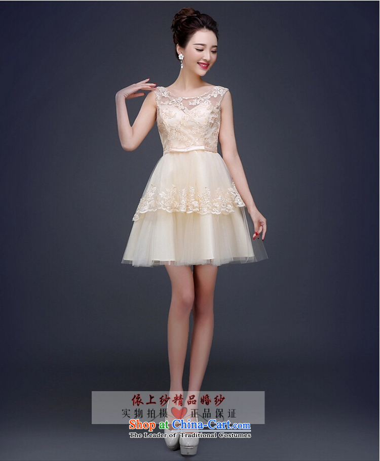 Yong-yeon and evening dresses 2015 new bows services bridesmaid services Spring Banquet dress marriage Sau San lace short, Champagne champagne color M picture, prices, brand platters! The elections are supplied in the national character of distribution, so action, buy now enjoy more preferential! As soon as possible.