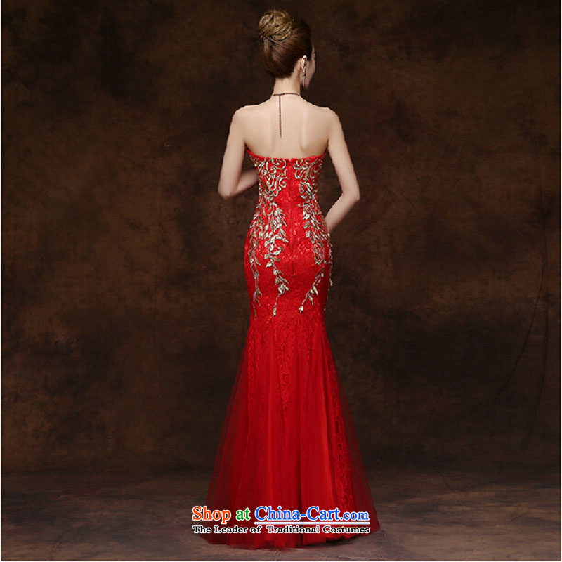 Marriages bows to the new spring 2015, Female depilation chest long evening dresses red crowsfoot wedding dresses summer red XXL, love Su-lan , , , shopping on the Internet