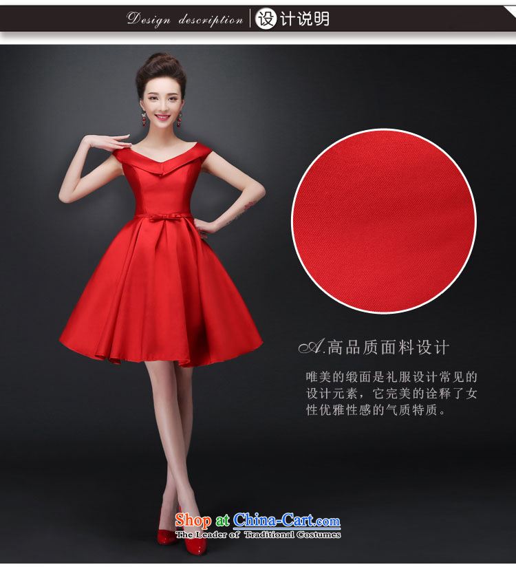 Marriages bows to the new spring 2015) women's shoulders a V-Neck short dress bridesmaid bride wedding dress spring and summer red 10 made no refund is not replaced picture, prices, brand platters! The elections are supplied in the national character of distribution, so action, buy now enjoy more preferential! As soon as possible.