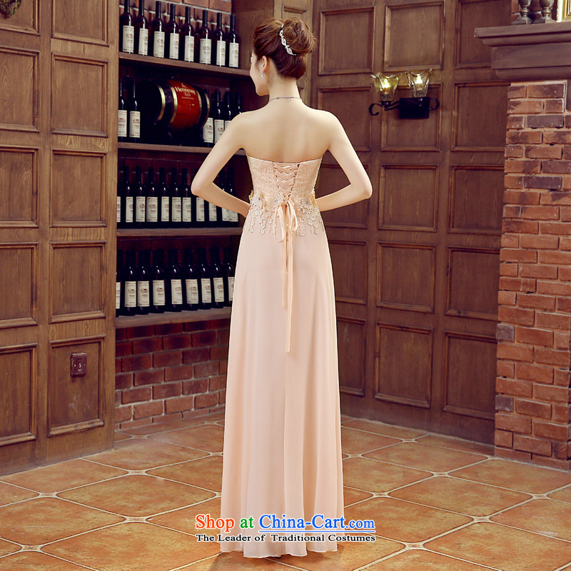 Time Syrian champagne color bridesmaid mission dress purple long length of autumn and winter evening dresses marriage bridesmaid sister skirt Vehicle Exhibition Service Bridal Services will drink Champagne Evening time Syria has been pressed XL, online shopping