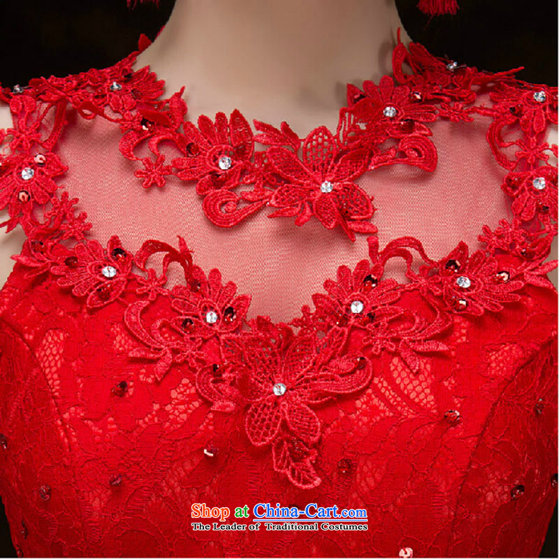 The bride dress 2015 spring and fall of marriage bows dress long red crowsfoot package and back lace spring and summer evening dresses red XXL, Su-lan , , , Love shopping on the Internet