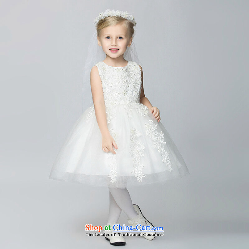 Children's apparel princess skirts dress girls dress will spring bon bon skirt Flower Girls dress Summer Wedding Dress White 150, Su-lan , , , Love shopping on the Internet