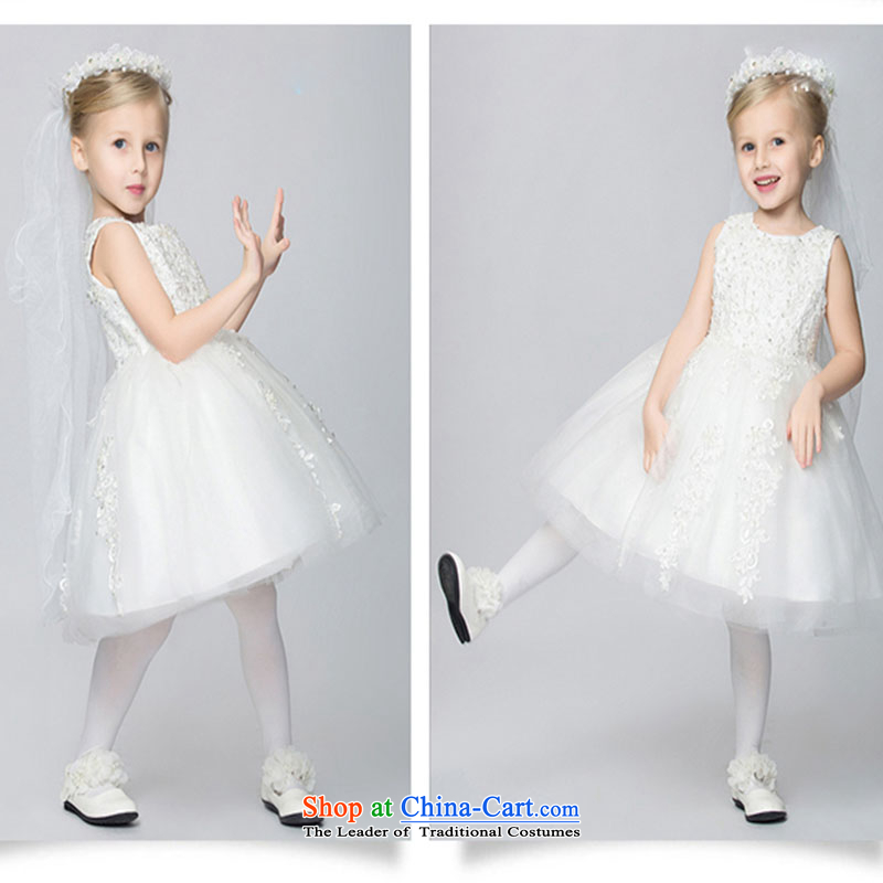 Children's apparel princess skirts dress girls dress will spring bon bon skirt Flower Girls dress Summer Wedding Dress White 150, Su-lan , , , Love shopping on the Internet