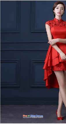 2015 Spring New dress uniform front stub after bride long gown stage performances of Sau San dress ultra-bright red dress XL Photo Film, prices, brand platters! The elections are supplied in the national character of distribution, so action, buy now enjoy more preferential! As soon as possible.