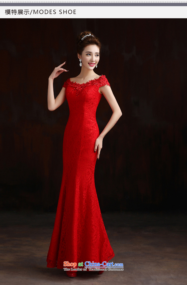 Pure Love bamboo yarn 2015 new bride wedding dresses bridesmaids/Sau San dress boutique word shoulder crowsfoot dress Korean lace dress spring red tailored customer service contact pictures, prices, brand platters! The elections are supplied in the national character of distribution, so action, buy now enjoy more preferential! As soon as possible.