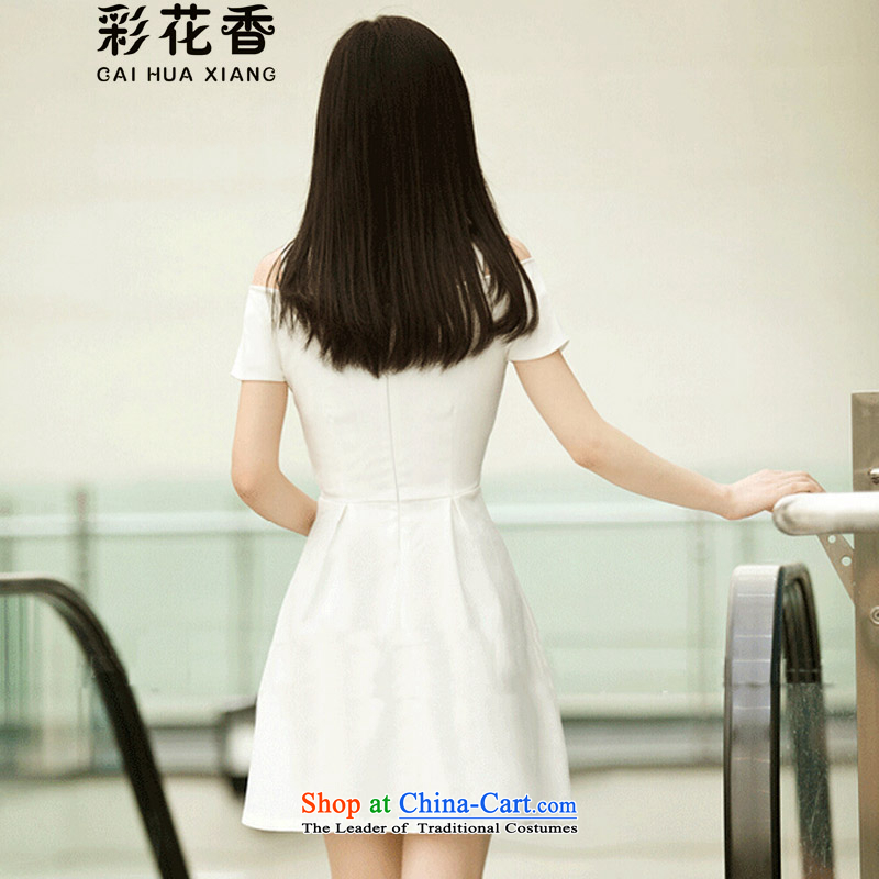 The fragrance of the    Word 2015 also shoulder small sexy bare shoulders straps small black dress skirt dresses graphics and sexy thin dresses 3133 Black XL, multimedia CAI HUA XIANG flowers) , , , shopping on the Internet