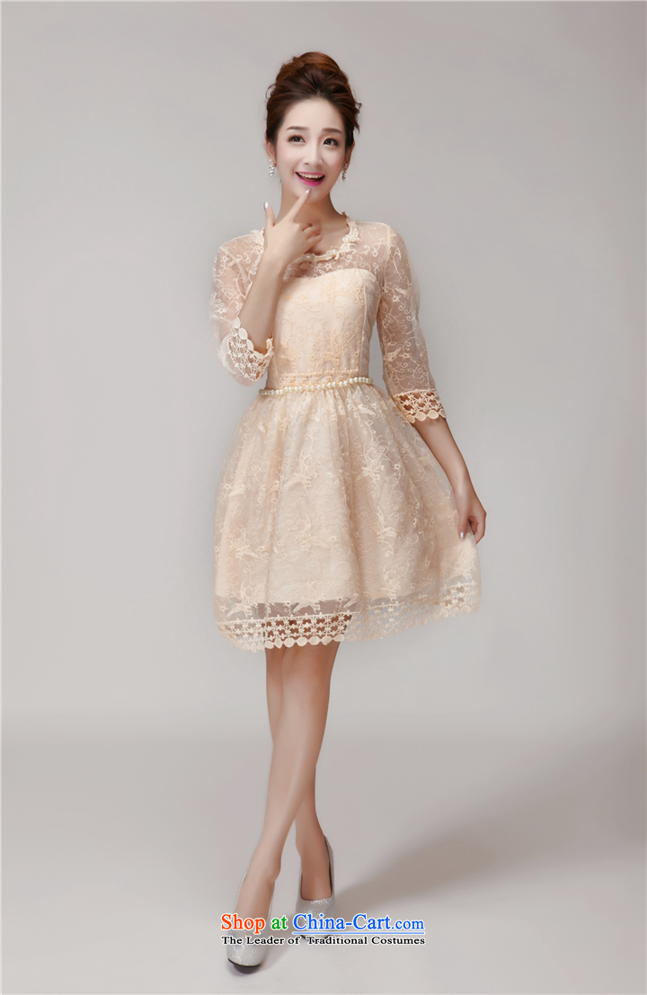 The fragrance of    2015 New Multimedia summer nail Pearl Princess skirt dresses Sau San champagne color and chest bridesmaid small dress 696 L pictures, price pink, brand platters! The elections are supplied in the national character of distribution, so action, buy now enjoy more preferential! As soon as possible.