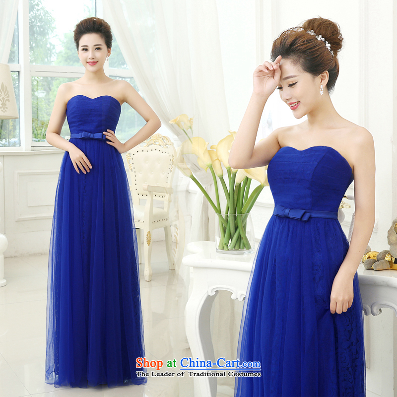 Upscale long dresses and chest lace evening dress kicked off the stage costumes will dress blue?XXL