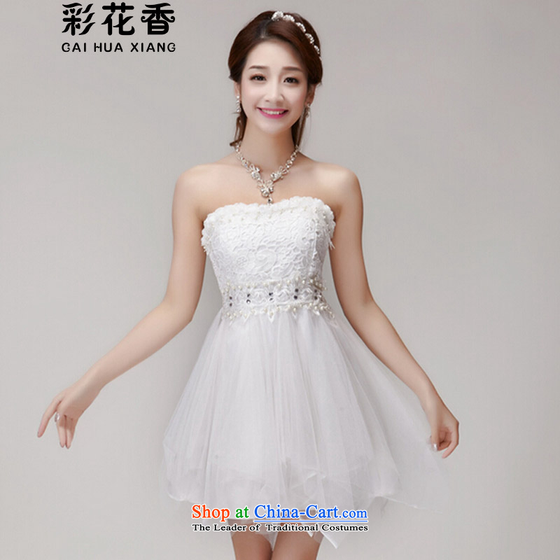 The fragrance of    2015 Summer multimedia manually staple pearl diamond temperament and Sau San chest dresses bridesmaid groups dress skirt pink colored flowers, 6013 (CAI HUA XIANG) , , , shopping on the Internet
