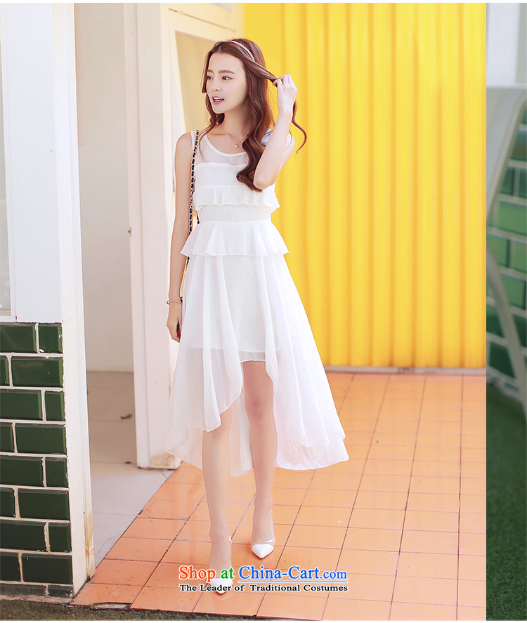 The fragrance of   2015 Summer multimedia new Korean chiffon dresses irregular long skirt front stub long after dovetail dress rose from 118.85 champagne color pictures, prices, S brand platters! The elections are supplied in the national character of distribution, so action, buy now enjoy more preferential! As soon as possible.