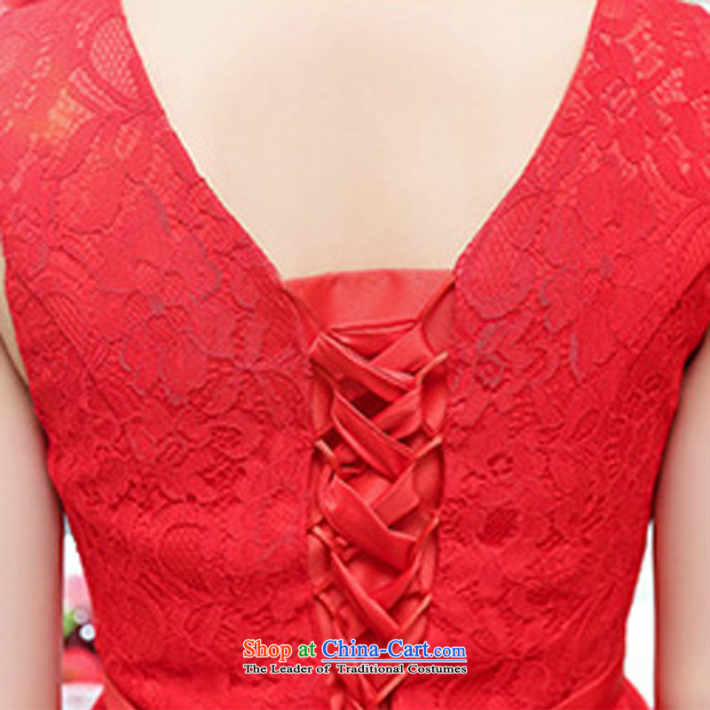 Use the word Doi Shu shoulders bridesmaid wedding dresses costumes performed a female dress marriage clothing division scanner input wine yi apricot M to Shu Tai shopping on the Internet has been pressed.