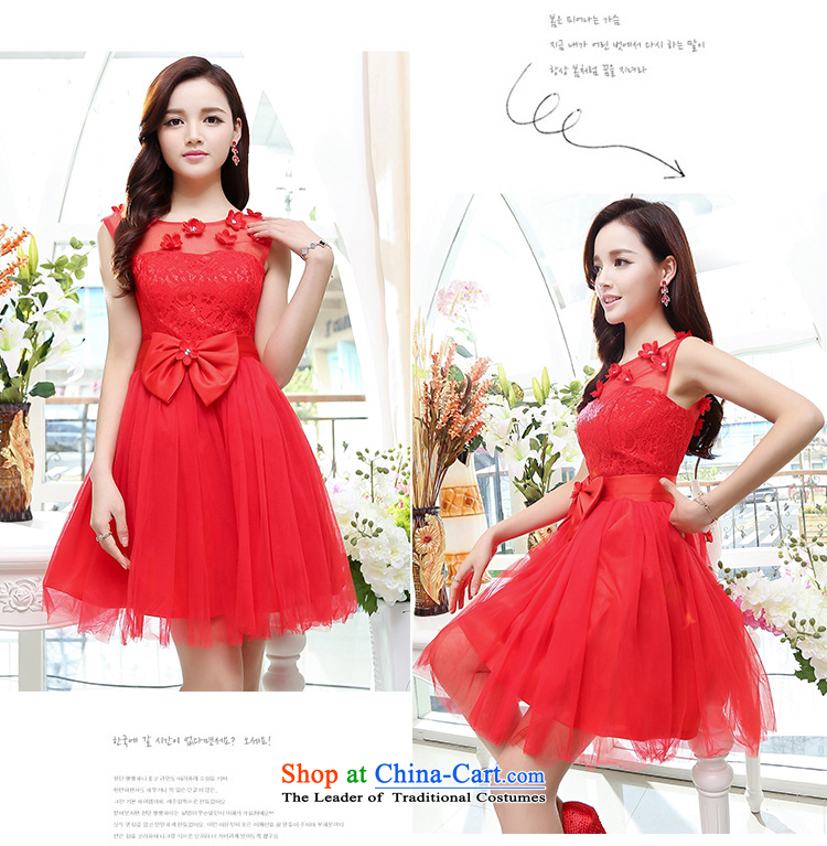 To Doi Shu 2015 Summer elegant ladies chiffon embroidery large summer gown commuter short skirt high waist red dress red S picture, prices, brand platters! The elections are supplied in the national character of distribution, so action, buy now enjoy more preferential! As soon as possible.