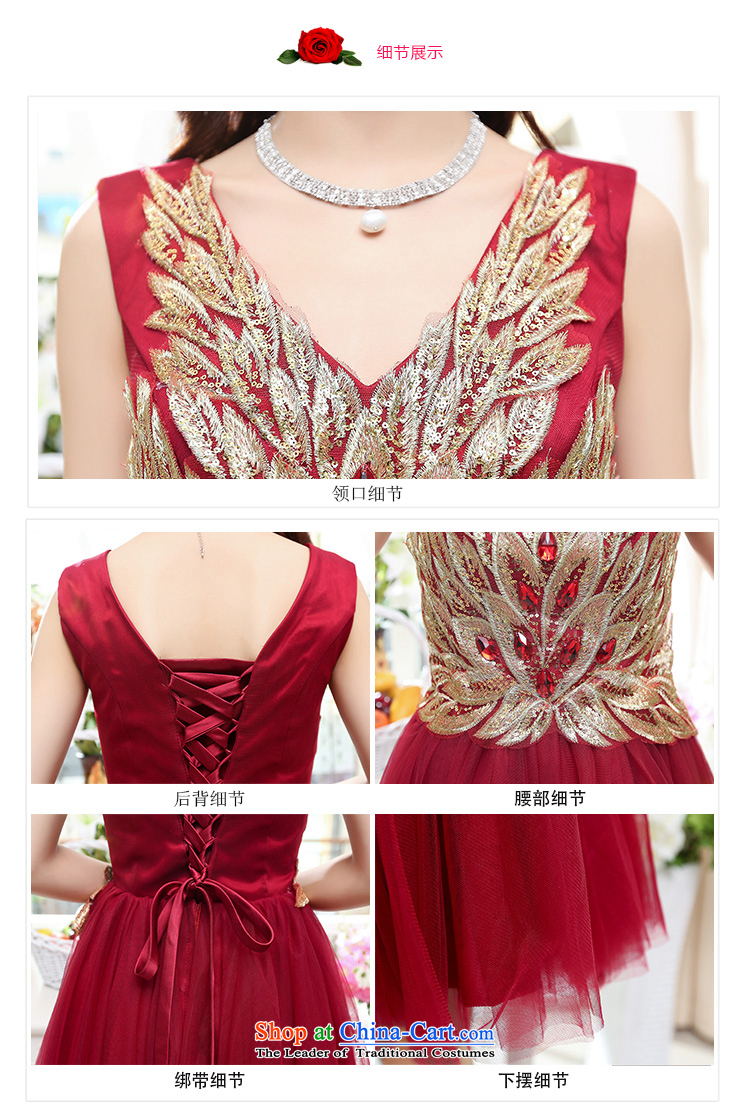 To Doi Shu  2015 Summer sexy V-Neck Dress Short of dresses bridesmaid dress bride bows services sleeveless marriage evening dress blue L picture, prices, brand platters! The elections are supplied in the national character of distribution, so action, buy now enjoy more preferential! As soon as possible.
