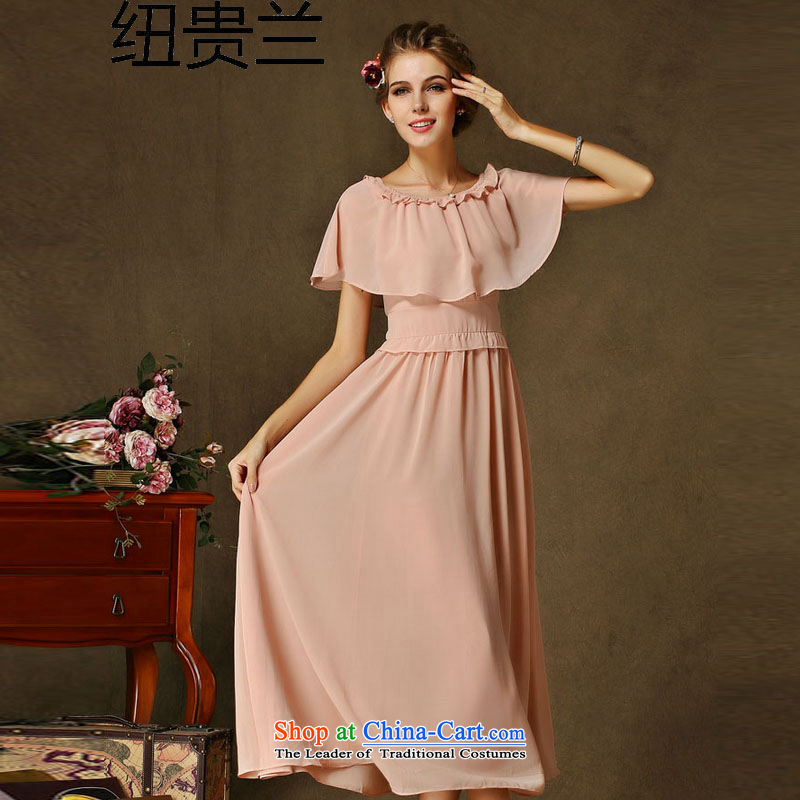 The estimated new NZ high quality low-key terrace Heung-shoulder dresses retro cloak Skirts 1 light blue M NZ your LAN , , , shopping on the Internet