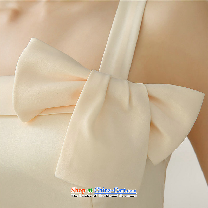 Optimize the NEW Summer Hong-short bridesmaid dresses, dinner dress marriages bows services will serve Korean mz5844 sister champagne color code, optimization Hong shopping on the Internet has been pressed.