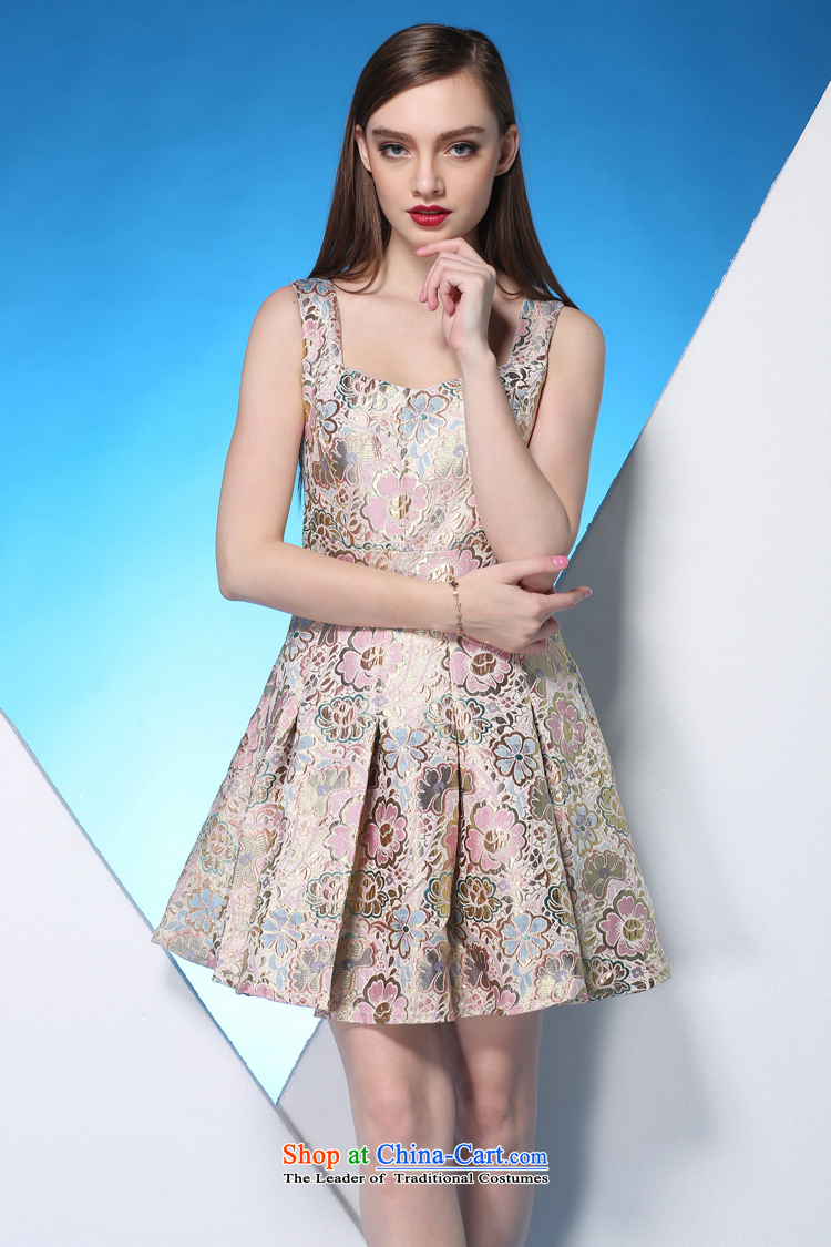 Hsbc Holdings Plc 2015 Summer Ming new small Female dress Sau San pink jacquard large lifting strap dress suit S picture, prices, brand platters! The elections are supplied in the national character of distribution, so action, buy now enjoy more preferential! As soon as possible.
