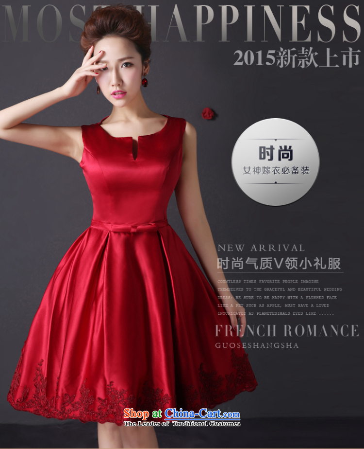 The color is Windsor moderator stylish dress new 2015 autumn and winter evening dress up wedding short, Wedding Dress wine red bride bows to Sau San wine red XXL picture, prices, brand platters! The elections are supplied in the national character of distribution, so action, buy now enjoy more preferential! As soon as possible.