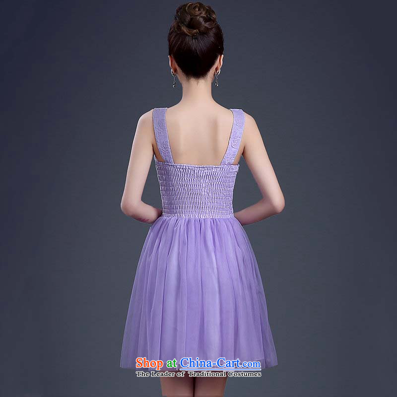 Yet, a new spring and summer bridesmaid shoulders short) bridesmaid banquet evening dresses and sisters mission bridesmaid skirt moderator small dress code, both qlf003 purple naoji a , , , shopping on the Internet