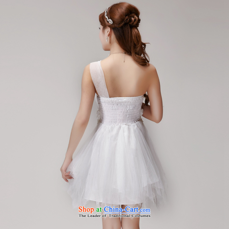 Record bridesmaid services 2015 new bridesmaid mission dress evening dresses and sisters skirts banquet in a small dress summer short K5600 white, record (kuili) , , , shopping on the Internet