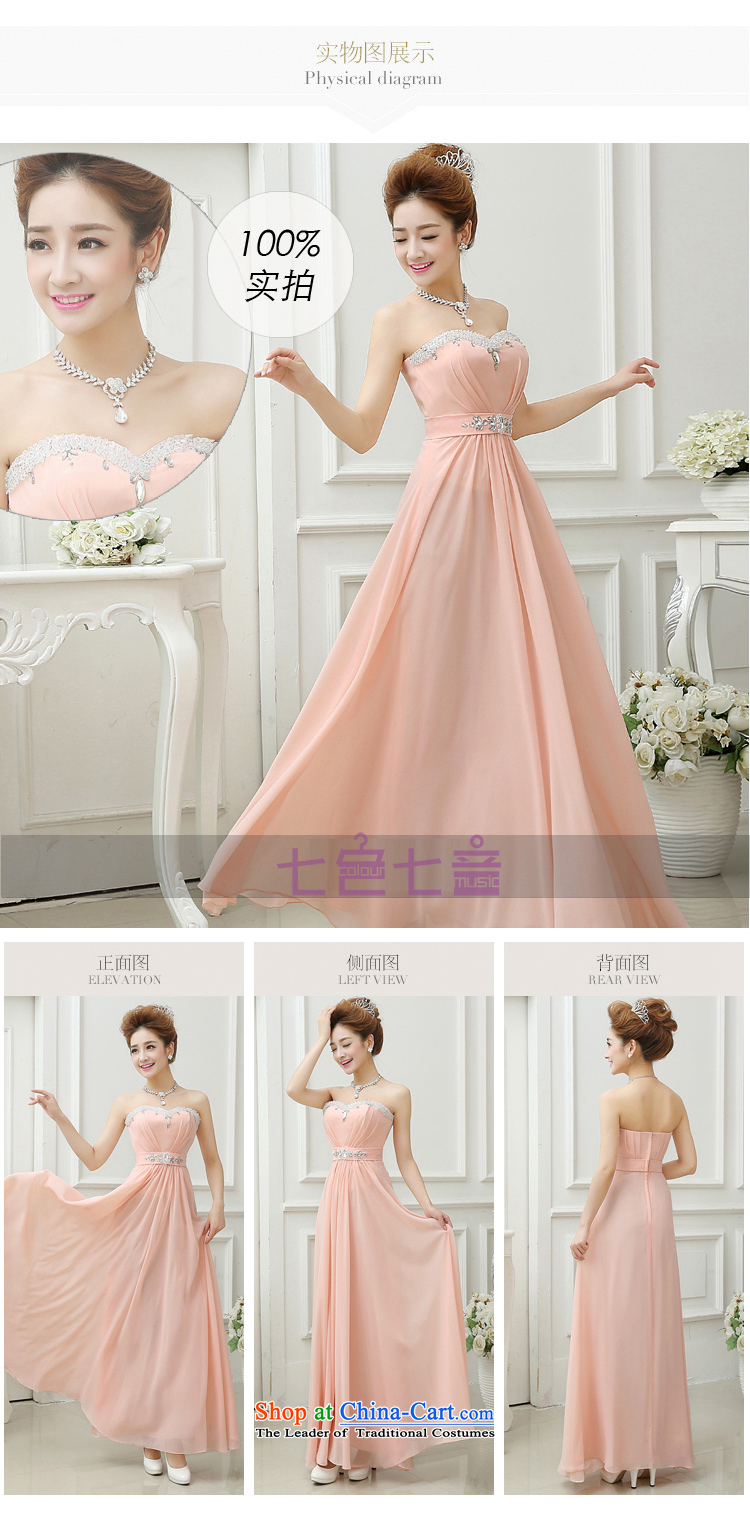 7 7 color tone 2015 Summer new chiffon wiping the chest long bride bows to marriage banquet evening dresses L006 pink (straps) S picture, prices, brand platters! The elections are supplied in the national character of distribution, so action, buy now enjoy more preferential! As soon as possible.