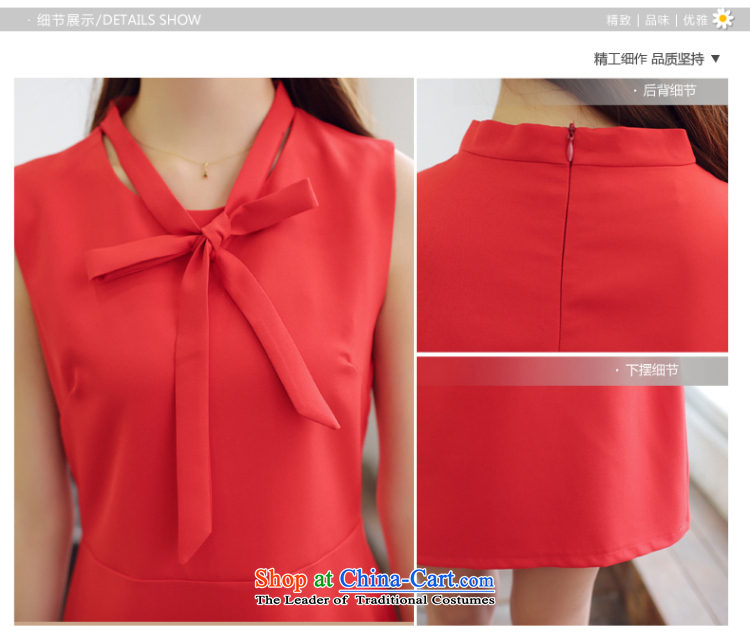 Jeon Sang- spring and summer 2015, replacing the new show Korea are small dress Sau San Bow Tie sleeveless a skirt A8877 red L picture, prices, brand platters! The elections are supplied in the national character of distribution, so action, buy now enjoy more preferential! As soon as possible.
