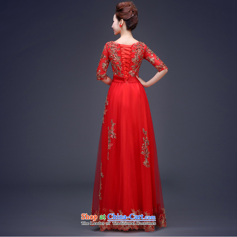 7 7 color tone bride 2015, married New Evening Dress Code Red bows her dress and large in long-sleeved L034 tailored (does not allow) 7 7 Color Tone , , , shopping on the Internet