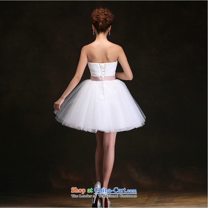 Yong-yeon and summer, bridal wedding dresses and stylish, wipe the Chest Sau San short skirts bon bon western style wedding dresses bridesmaid small white S, Yong-yeon and shopping on the Internet has been pressed.
