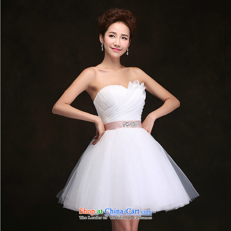 Yong-yeon and summer, bridal wedding dresses and stylish, wipe the Chest Sau San short skirts bon bon western style wedding dresses bridesmaid small white S, Yong-yeon and shopping on the Internet has been pressed.