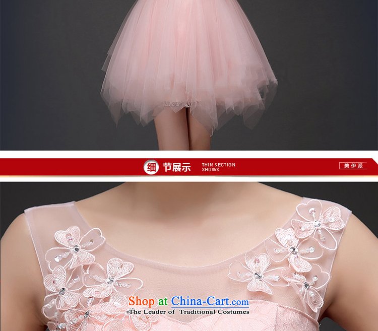 The first white dress into about 2015 Spring New pink short, shoulders marriages bows Services Mr Ronald bridesmaid dress booking wedding-dress pink S picture, prices, brand platters! The elections are supplied in the national character of distribution, so action, buy now enjoy more preferential! As soon as possible.