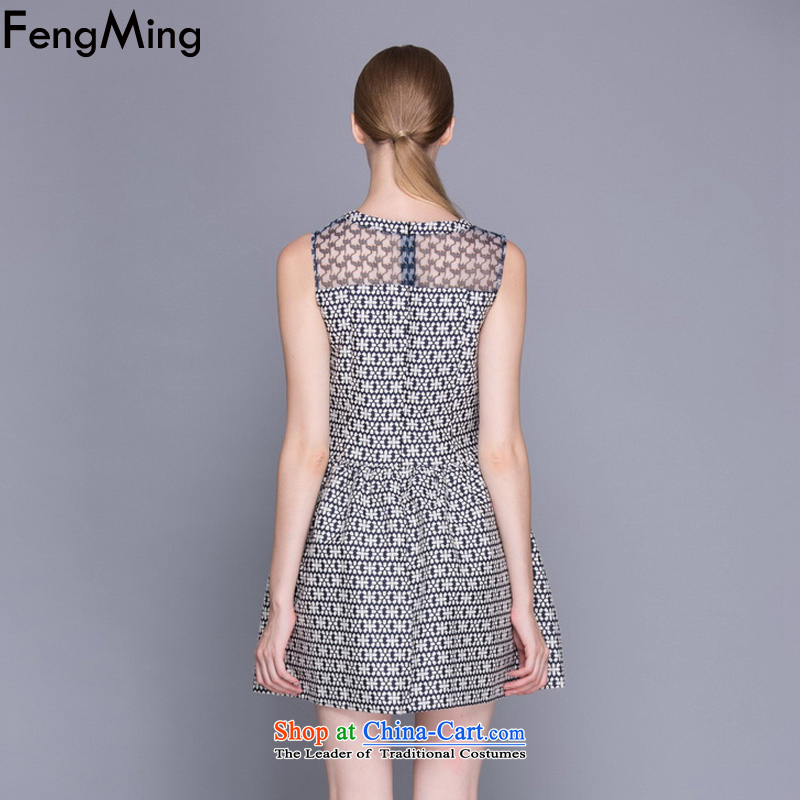 Hsbc Holdings Plc 2015 Summer Ming new European site big geometry stamp vest dress dresses female picture color M Fung Ming (fengming) , , , shopping on the Internet
