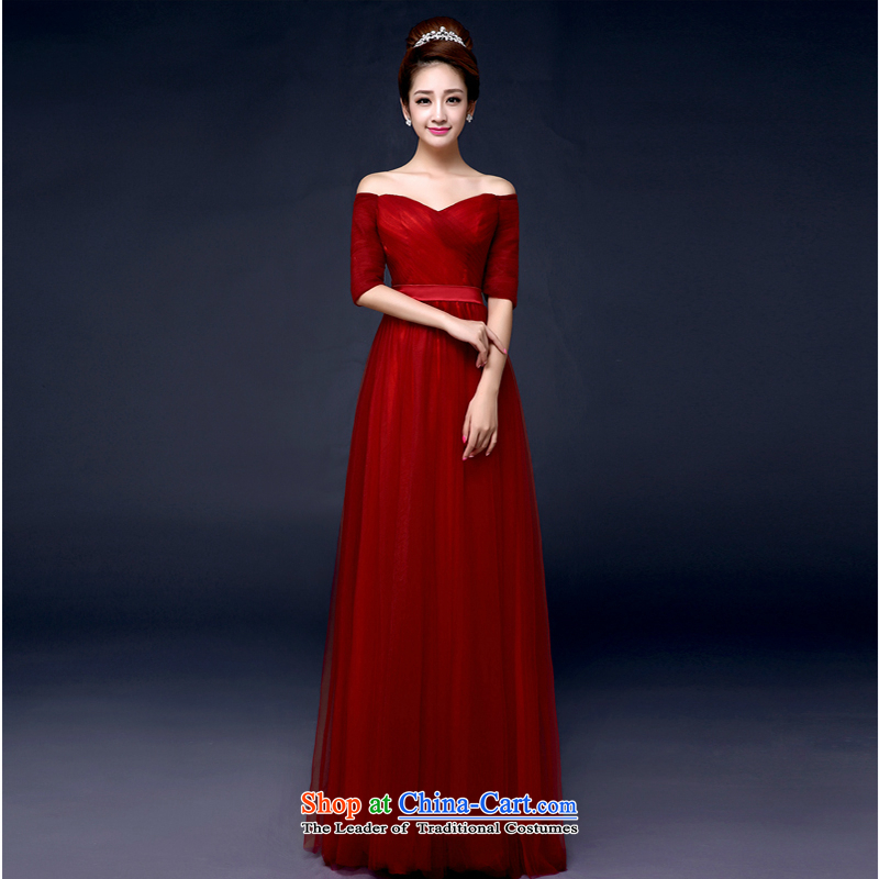 The first white into about 2015 Spring/Summer new marriages wedding dresses skirt evening drink service banquet pregnant women and chest of Sau San female wine red , L, white first into about shopping on the Internet has been pressed.