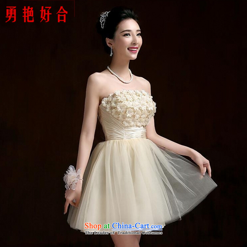 Yong-yeon close bridesmaid services 2015 Marriage spring bridesmaid mission dress Female dress short skirt) Bride Services Mr Ronald red bows XL, Yong-yeon and shopping on the Internet has been pressed.