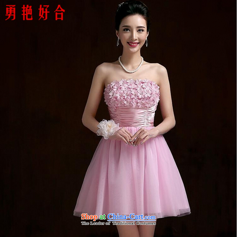 Yong-yeon close bridesmaid services 2015 Marriage spring bridesmaid mission dress Female dress short skirt) Bride Services Mr Ronald red bows XL, Yong-yeon and shopping on the Internet has been pressed.
