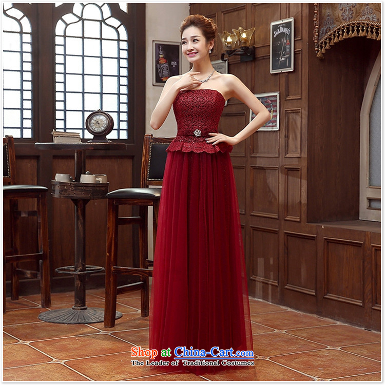 Wine red bride bridesmaid wedding dress marriage bows services wedding night wear long bride with new 2015 Magenta XL Photo, prices, brand platters! The elections are supplied in the national character of distribution, so action, buy now enjoy more preferential! As soon as possible.