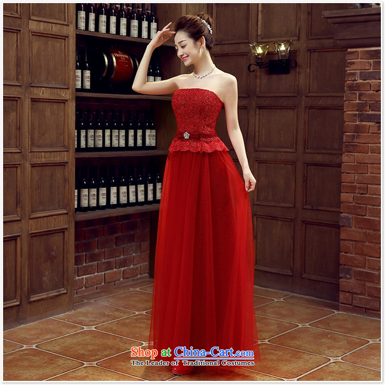 Wine red bride bridesmaid wedding dress marriage bows services wedding night wear long bride with new 2015 Magenta XL Photo, prices, brand platters! The elections are supplied in the national character of distribution, so action, buy now enjoy more preferential! As soon as possible.