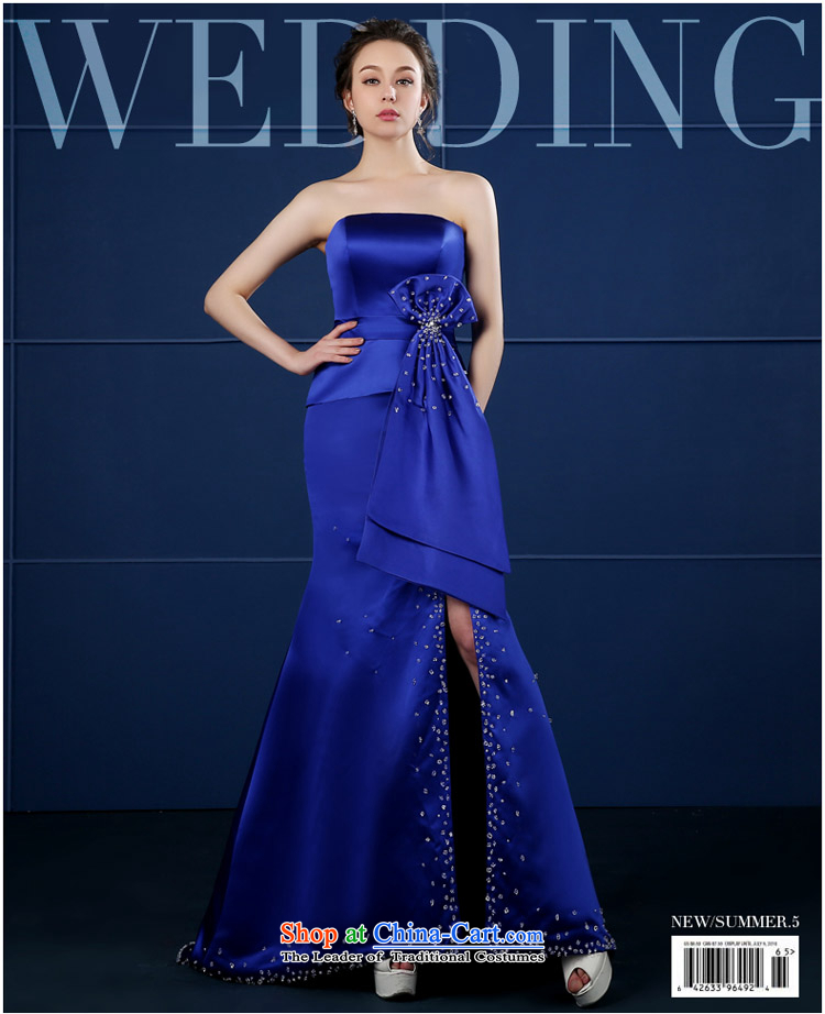 2015 new anointed chest blue dress long summer annual Spring Banquet bows to the persons chairing the Sau San female champagne color S picture, prices, brand platters! The elections are supplied in the national character of distribution, so action, buy now enjoy more preferential! As soon as possible.
