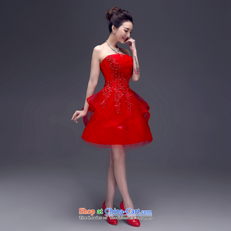 Every  2015 new toasting champagne Connie services and shortage of chest summer bride wedding dress banquet evening dresses female LF0003 RED XL, every stephanie (JIAONI) , , , shopping on the Internet