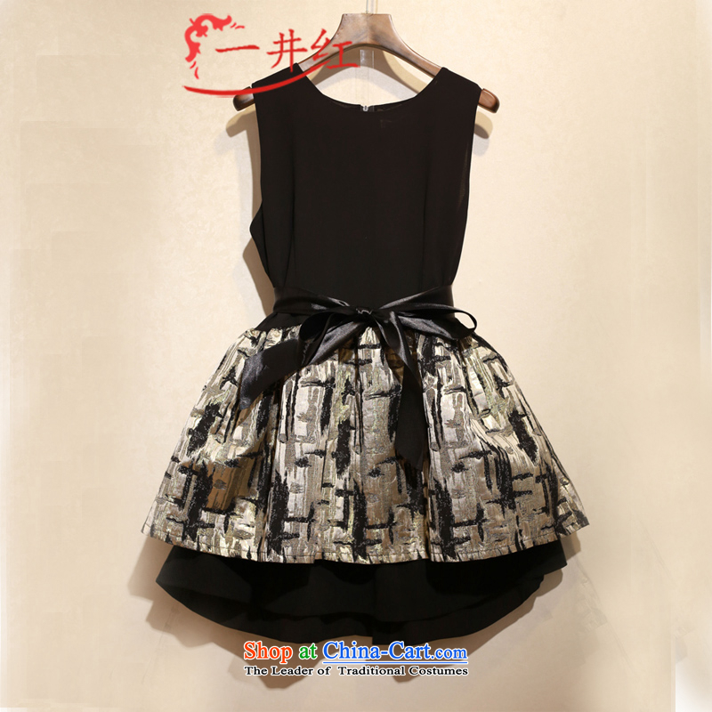 Kuzui red spring and summer 2015 new Korean female elegance Sau San Foutune of vest dresses small black skirt dress black M a pound red , , , shopping on the Internet