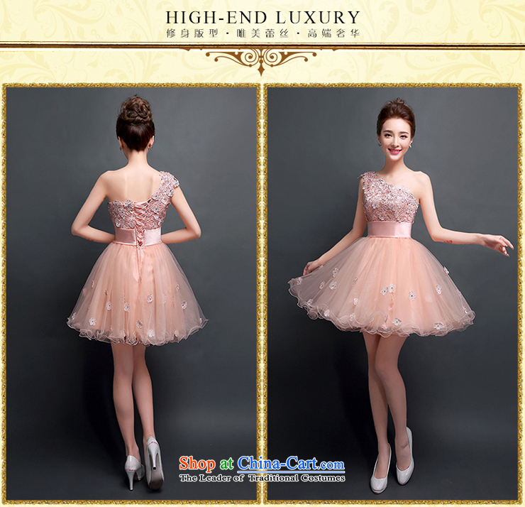Click New dresses shoulder 2015 Spring/Summer lace marriages bows to Dinner Banquet Korean fashion Sau San bridesmaid short skirt pleasant bride meat pink M picture, prices, brand platters! The elections are supplied in the national character of distribution, so action, buy now enjoy more preferential! As soon as possible.