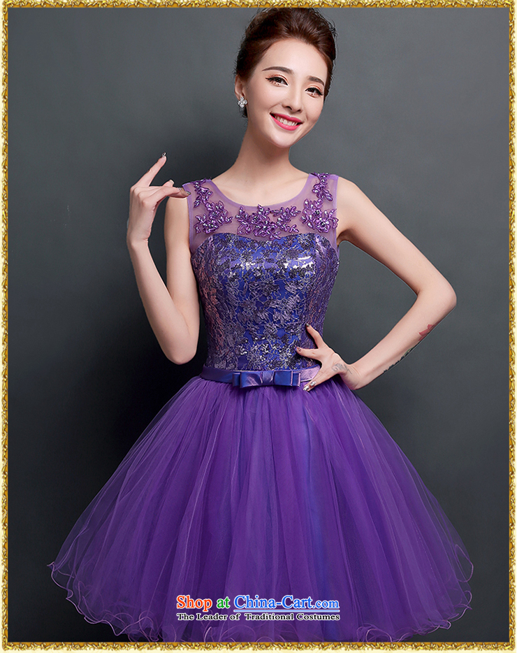 The new 2015 evening dresses summer banquet meeting of persons chairing the ball small Dress Short of a marriage bows Service Bridal party purple pleasant bride purple XL Photo, prices, brand platters! The elections are supplied in the national character of distribution, so action, buy now enjoy more preferential! As soon as possible.