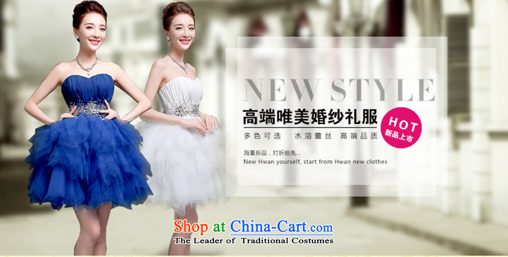 The new 2015 evening dresses and summer short of chest bon bon skirt bride a marriage meeting dinner drink served the ball small blue dress skirt pleasant bride White M picture, prices, brand platters! The elections are supplied in the national character of distribution, so action, buy now enjoy more preferential! As soon as possible.