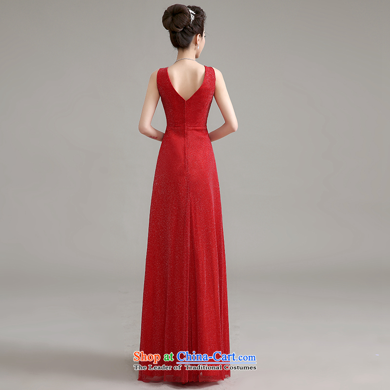 Yi is a new summer products Love 2015 new marriage long shoulders evening dresses red bows services marriages waist diamond bridesmaid dress long summer female red can be made plus $30 does not return, Yi Sang Love , , , shopping on the Internet