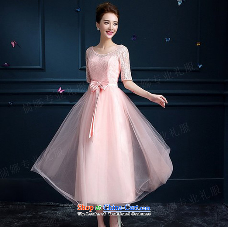 Toasting champagne bride services 2015 Spring New Korean shoulders lace wedding dress in the summer bridesmaid service long evening dresses meat pink XL Photo, prices, brand platters! The elections are supplied in the national character of distribution, so action, buy now enjoy more preferential! As soon as possible.