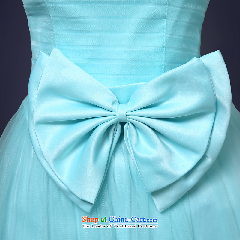 Taylor Martin 2015 bridesmaid mission dress Korean fashion lace bridesmaid to marry a wedding dress short shoulder field small dress light blue M Taylor (TAILEMARTIN Martin) , , , shopping on the Internet