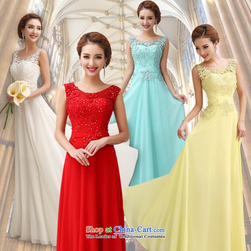 Yi Sang-wedding dresses love spring and summer 2015 new marriages bows services bridesmaid long red lace evening dress female champagne color S Yi Sang Love , , , shopping on the Internet