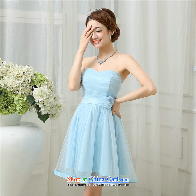 Yet, a new paragraph bridesmaid Dress Short of mission and chest small dress sister skirt banquet summer, 52613 LIGHT BLUE are code, yet a , , , shopping on the Internet
