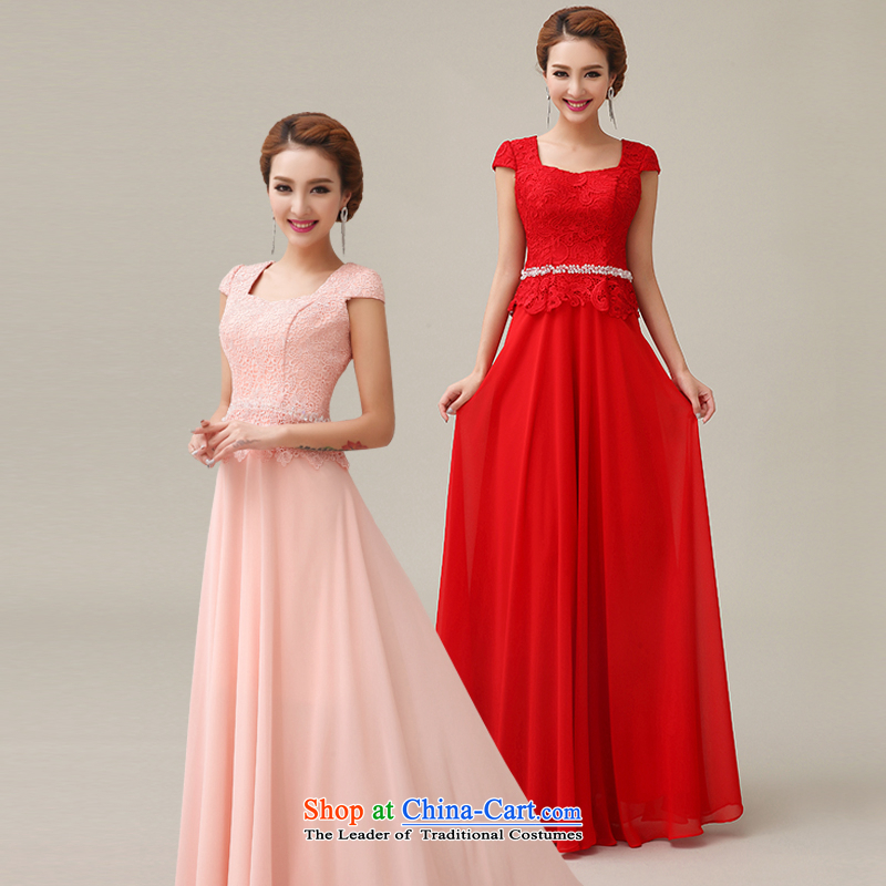 Yi Sang-wedding dresses Love 2015 Summer new bride bridesmaid wedding dress marriage evening drink served long shoulders lace Red Red M Yi bride love is , , , shopping on the Internet