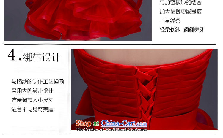 Connie LIFU every summer 2015 new Korean short of wiping the chest champagne dress bride red marriage services banquet dress bows 004 RED M picture, prices, brand platters! The elections are supplied in the national character of distribution, so action, buy now enjoy more preferential! As soon as possible.